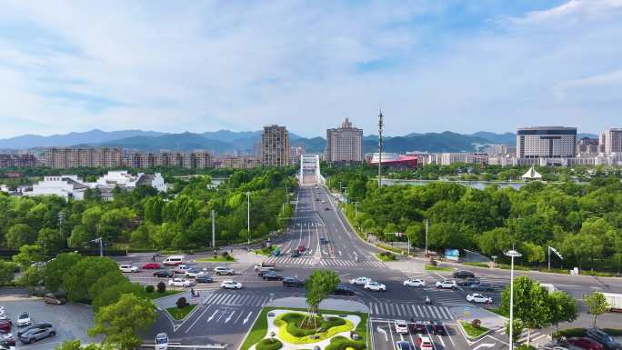 东阳市江歌山画水公园航拍