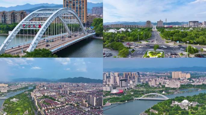 东阳市江歌山画水公园航拍