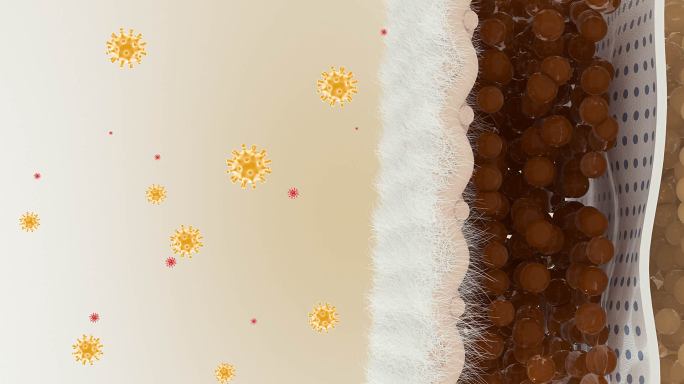 衣物布料除菌杀菌微观过滤动画
