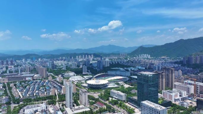 丽水体育中心丽水体育馆航拍