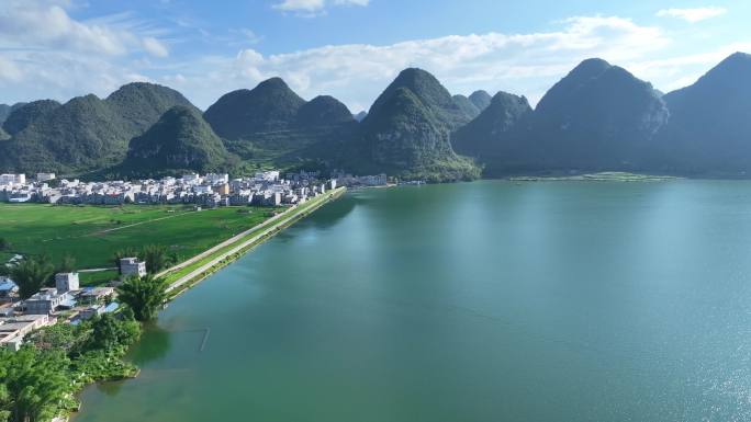 靖西洋渠湖航拍