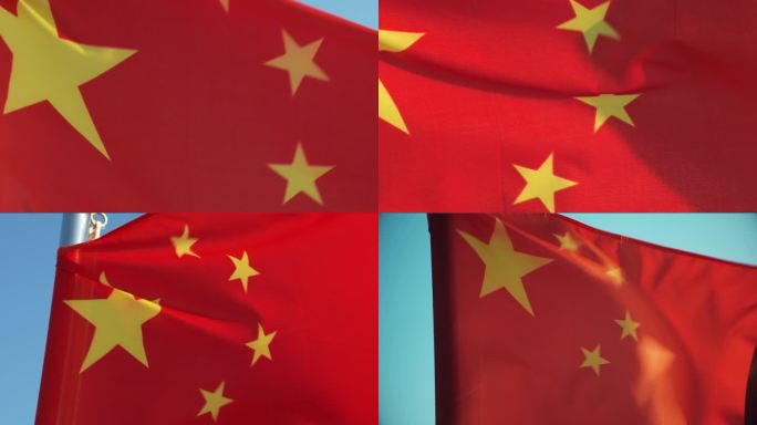 五星红旗飘扬实拍集合4K