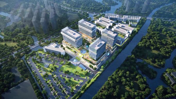 三维产业园 办公总部 高新技术 建筑动画