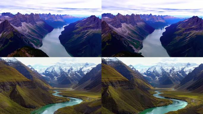 壮美山河 河山风景 航拍