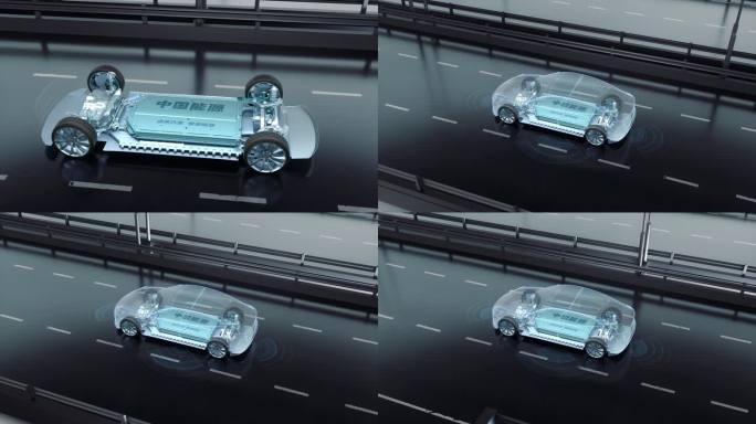 【AE模板】锂电池科技组装线框汽车行驶