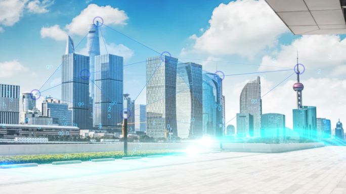 单一智慧城市上海科技城市光线城市未来城市