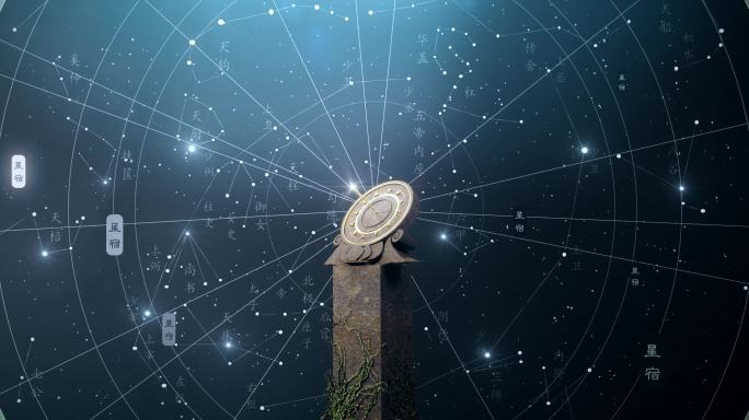 黄道图星空星座日晷