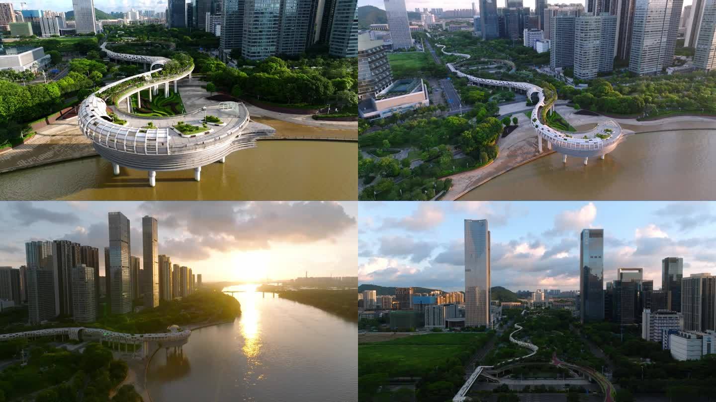 顺德金凤凰日出时期航拍