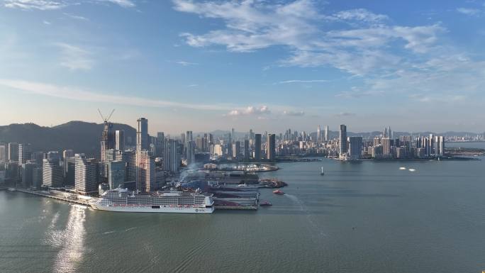 深圳蛇口邮轮母港大景航拍
