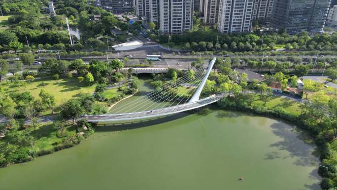 4K航拍晋安湖公园
