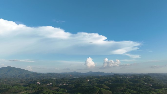 航拍蓝天白云延时4K
