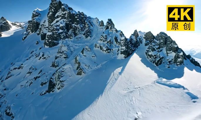 雪山FPV穿越机日照金山