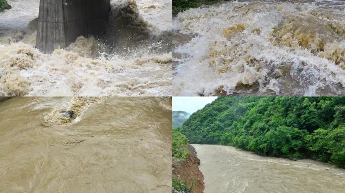 洪水 洪水山洪  山洪泥石流  洪水特写