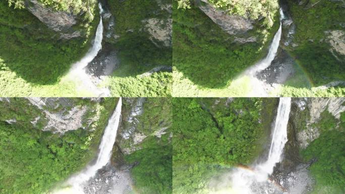 航拍大自然瀑布