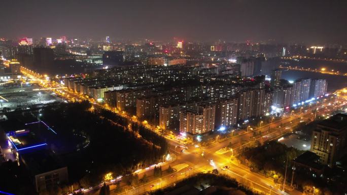 廊坊夜景航拍延时
