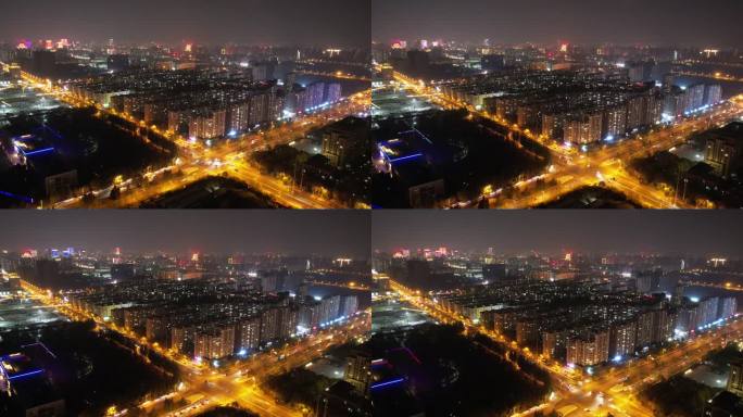 廊坊夜景航拍延时