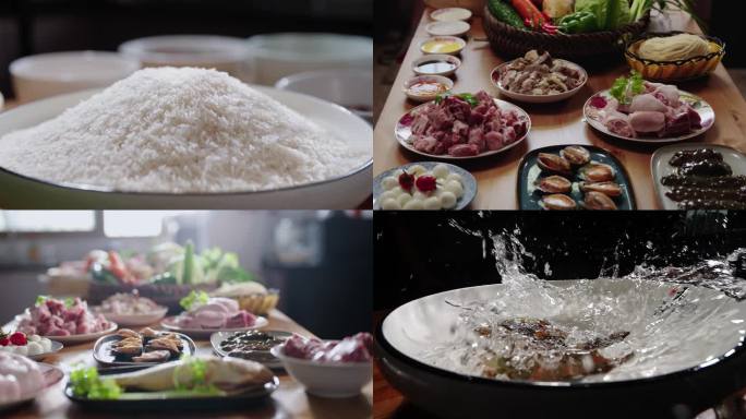 新鲜食材摆盘