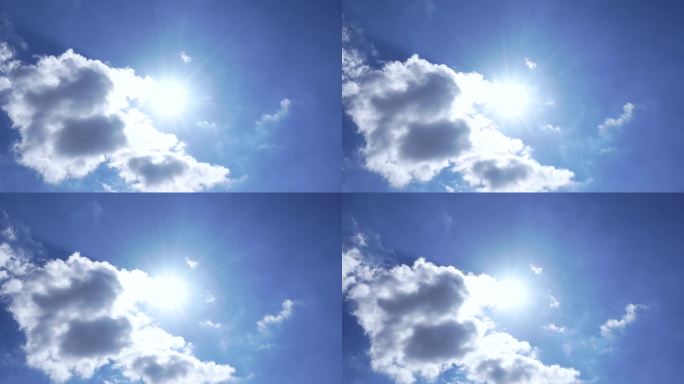天空太阳照射阳光照射太阳延时阳光云朵日光