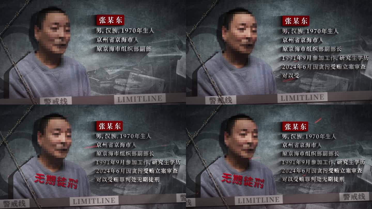 反腐警示犯罪嫌疑人介绍AE模板