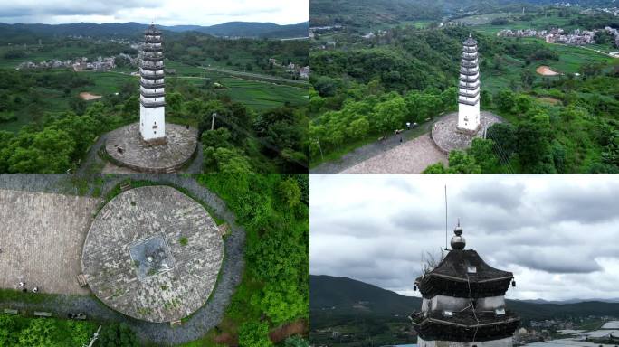 云南禄丰市广通镇起凤塔航拍