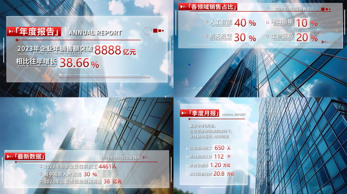 科技数据文字--红色