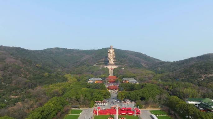 无锡市灵山胜境风景区灵山大佛青铜佛像风光