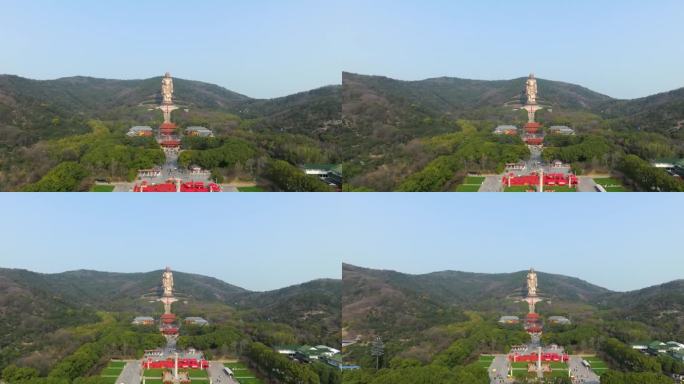 无锡市灵山胜境风景区灵山大佛青铜佛像风光