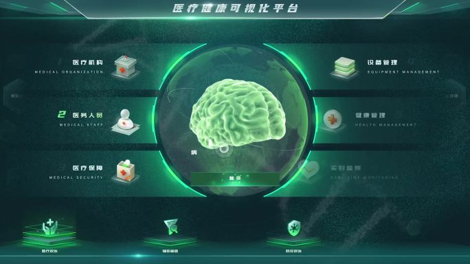 （原创4K）医疗健康可视化大数据平台