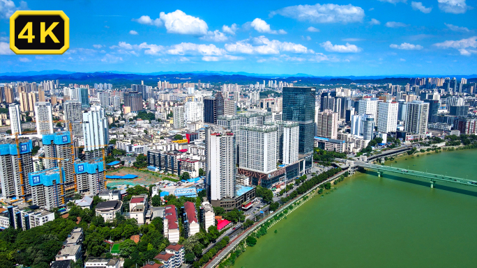 株洲市城市大气航拍延时视频素材