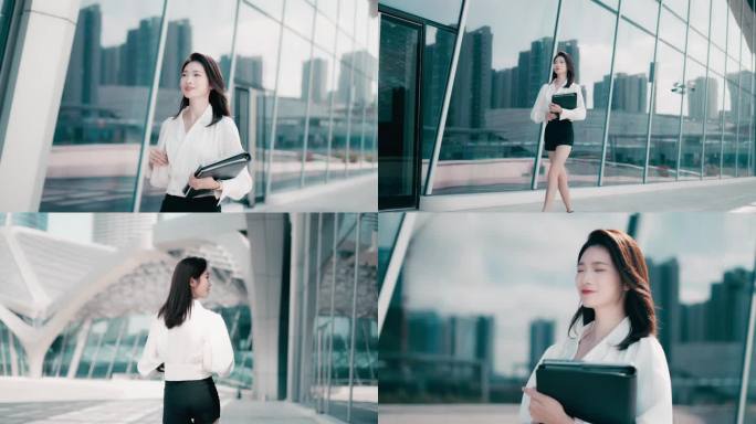 上班 女白领行走 上班 下班 职场女性