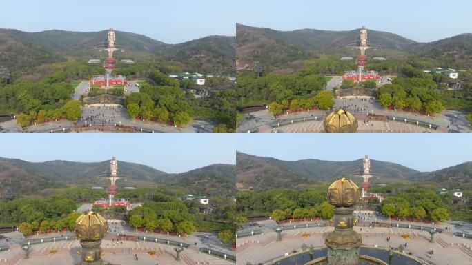 无锡市灵山胜境风景区灵山大佛青铜佛像风光