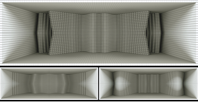 【裸眼3D】白色暗影背景沉浸式光影秀空间