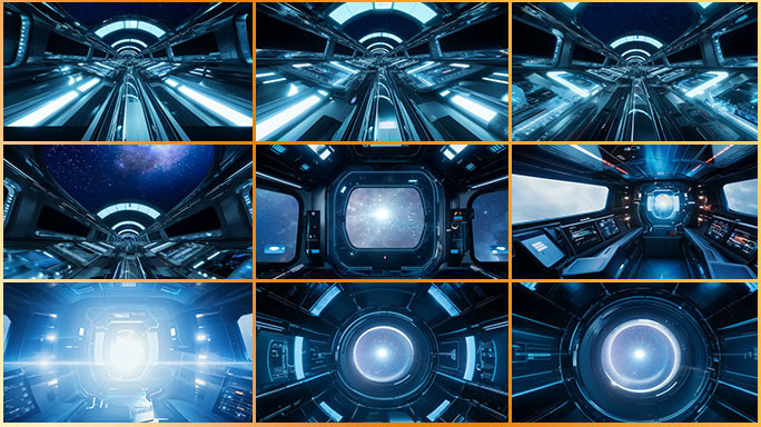 星际飞船内部合集 科幻未来感舰桥通道走廊