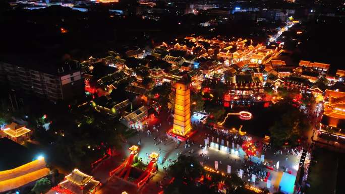 4K洛阳洛邑古城夜景