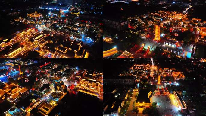 4K洛阳洛邑古城夜景