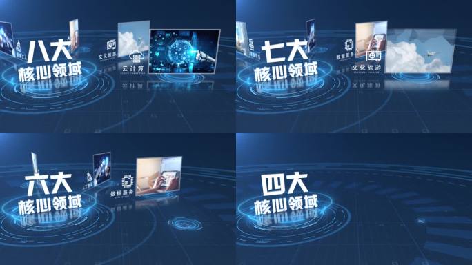 科技旋转图文分类展示