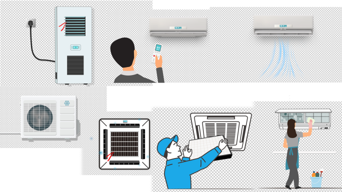 空调带通道素材包01