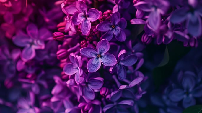 丁香花春天的丁香花雨天的丁香花紫色丁香花