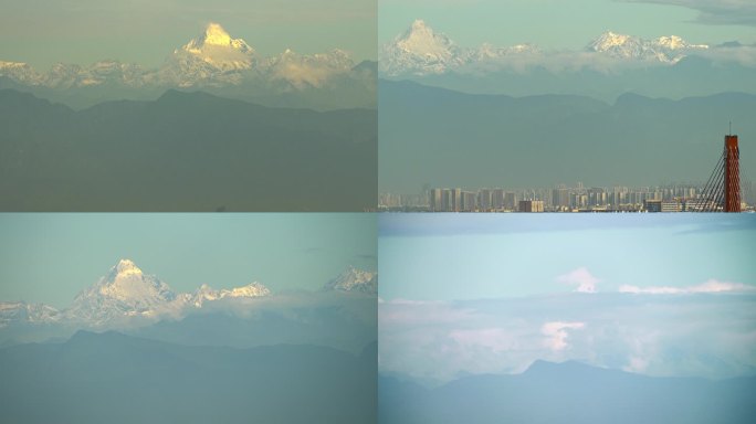 在成都遇见日照金山