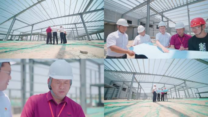 领导干部在项目一线视察工作