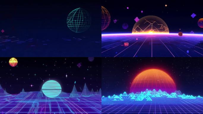 抽象化年会舞台LED背景