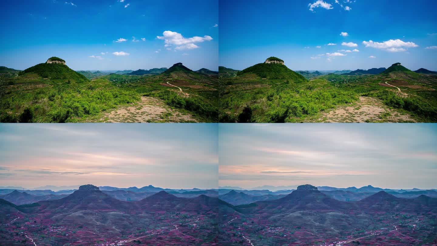 4k岱崮地貌延时摄影