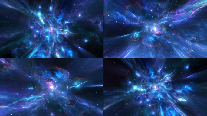 4K震撼穿越宇宙星云快速穿梭