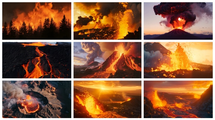 灾难 火山爆发 火山喷发 岩浆