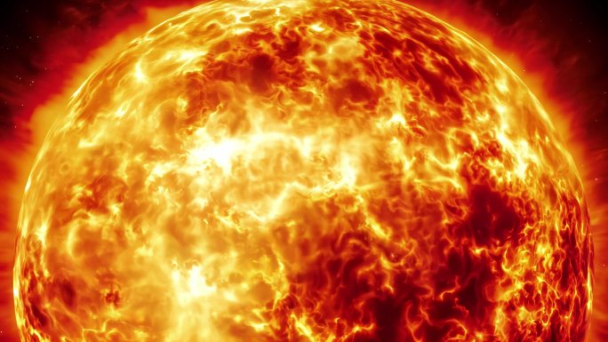 太阳表面太阳爆发景象