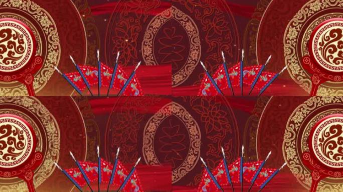 戏曲中国风舞台背景AE模板