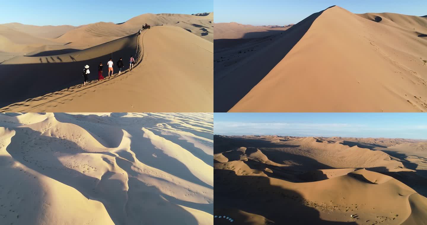 敦煌沙漠鸣沙山旅游风景绿洲一带一路西域