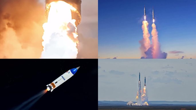 宇宙发射中的火箭助推器航空