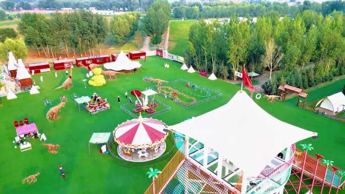 齐齐哈尔市梅里斯区力汇乐园航拍