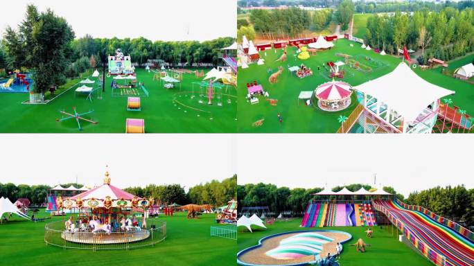 齐齐哈尔市梅里斯区力汇乐园航拍